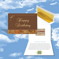 Cloud Nine Birthday Music Download Greeting Card w/ Happy Birthday In Gold